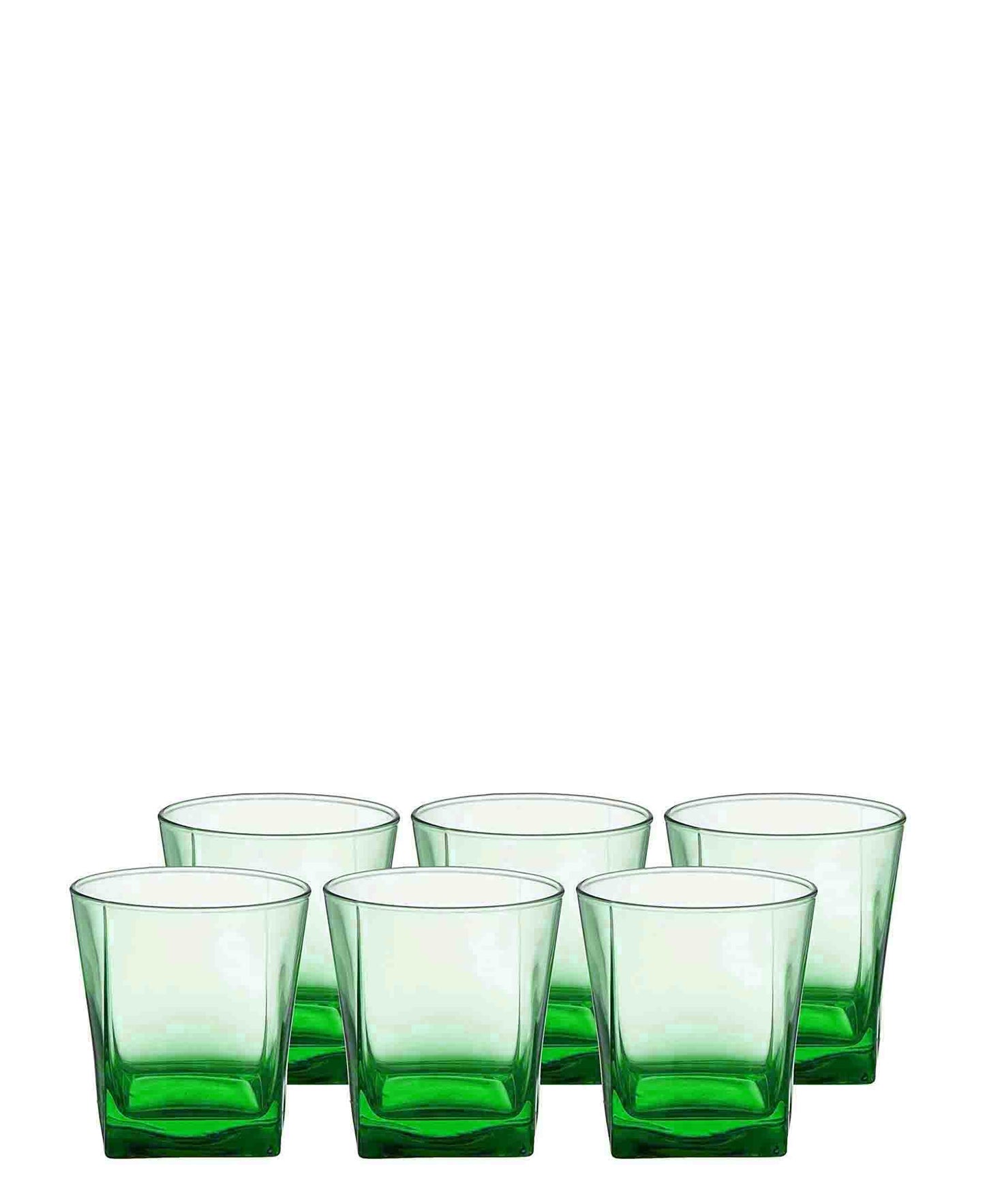 Pasabahce 6 Piece Carre Tumbler Set - Green