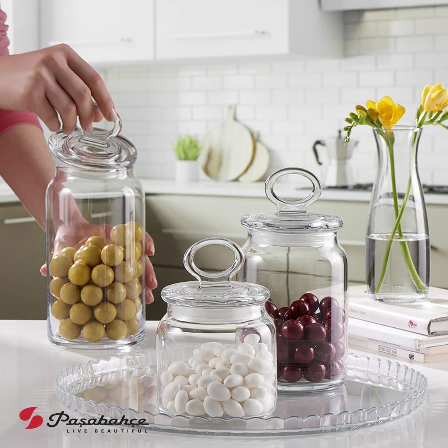 Pasabahce 860ml Slim Kitchen Jar Clear