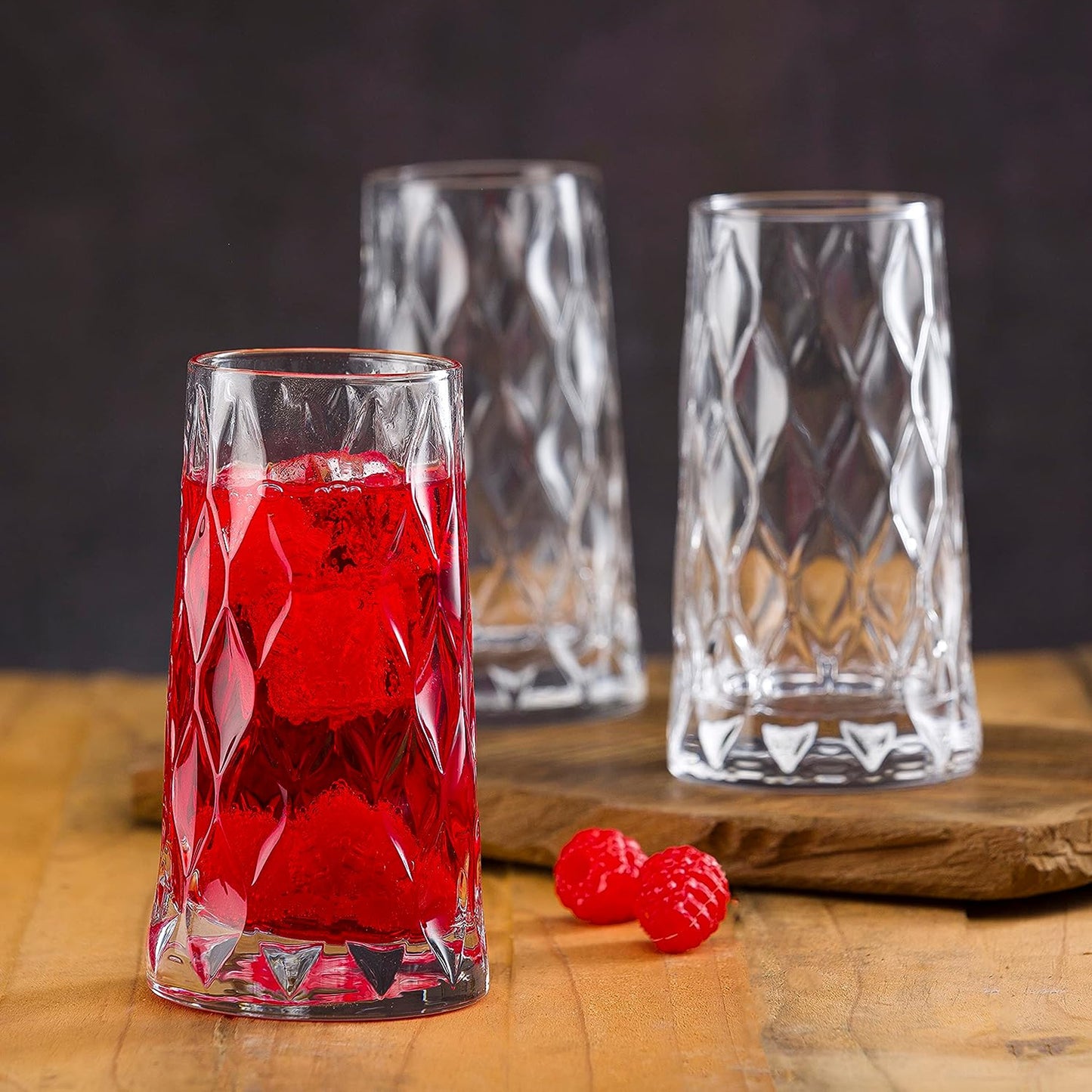 Pasabahce 4 Piece 345ml Leafy Juice Glass Set Clear