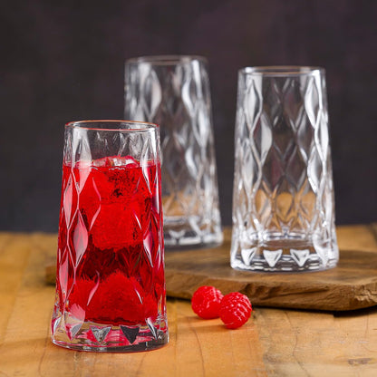 Pasabahce 4 Piece 345ml Leafy Juice Glass Set Clear