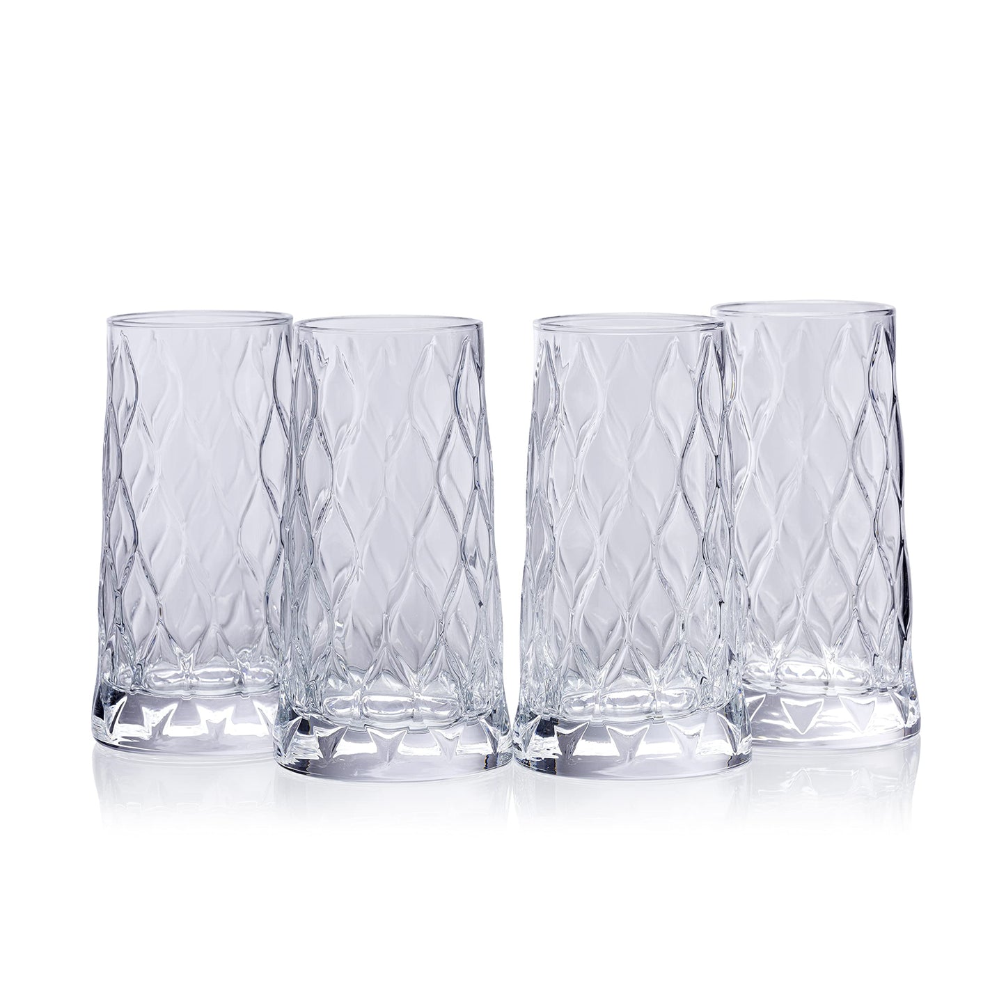 Pasabahce 4 Piece 345ml Leafy Juice Glass Set Clear