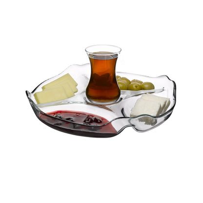 Pasabahce Divided Plate Clear