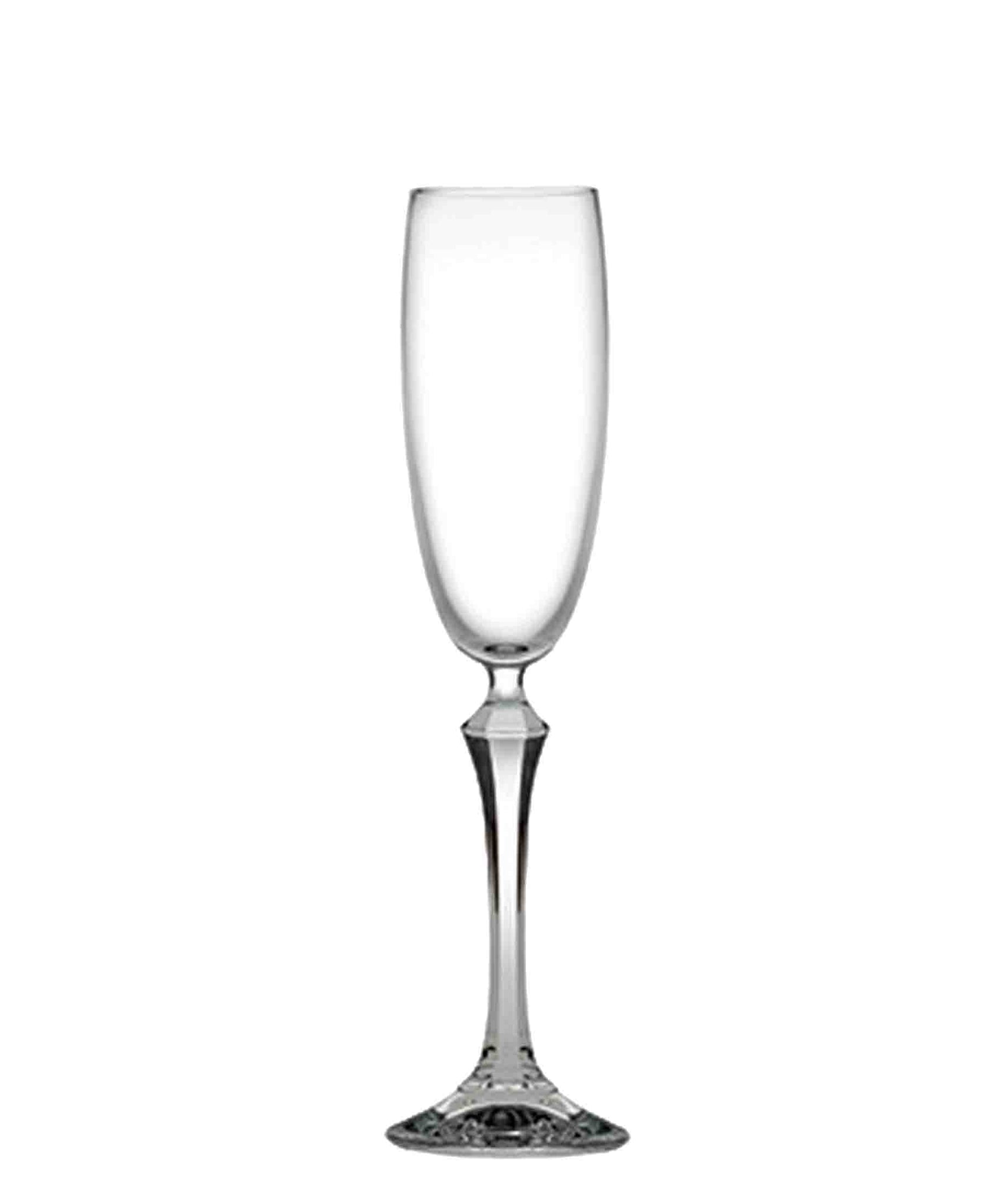Izmir Collection 165ml Queen Flute Stemmed Glass Clear The Culinarium