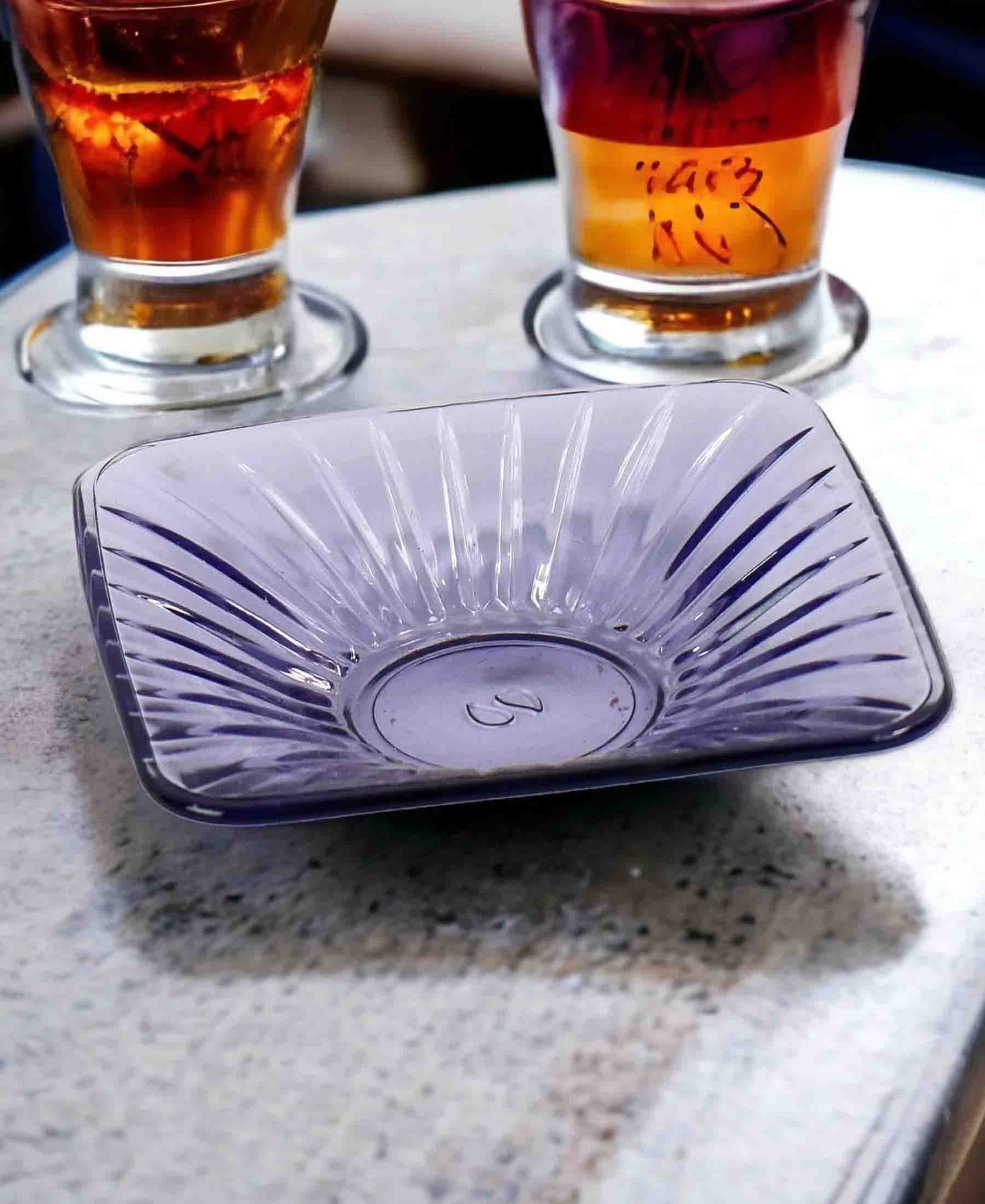 Pasabahce 10.2cm Turkish Tea Plate - Purple