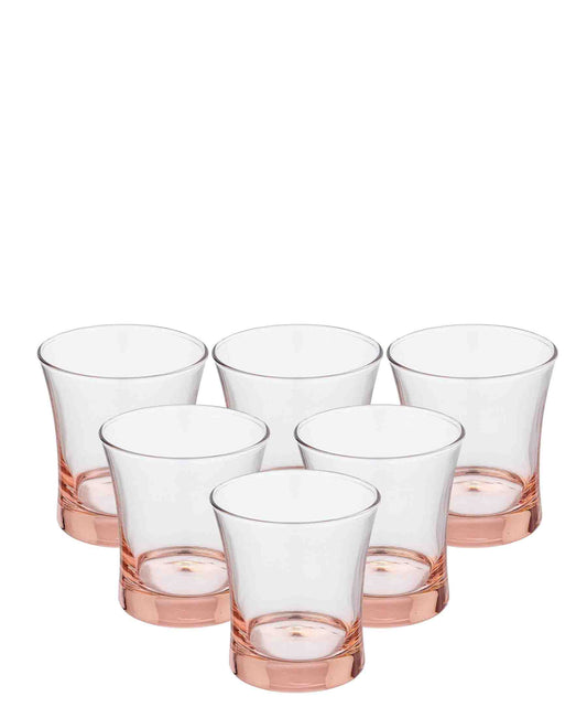 Pasabahce 6 Piece 240ml Azur Glass Set - Pink