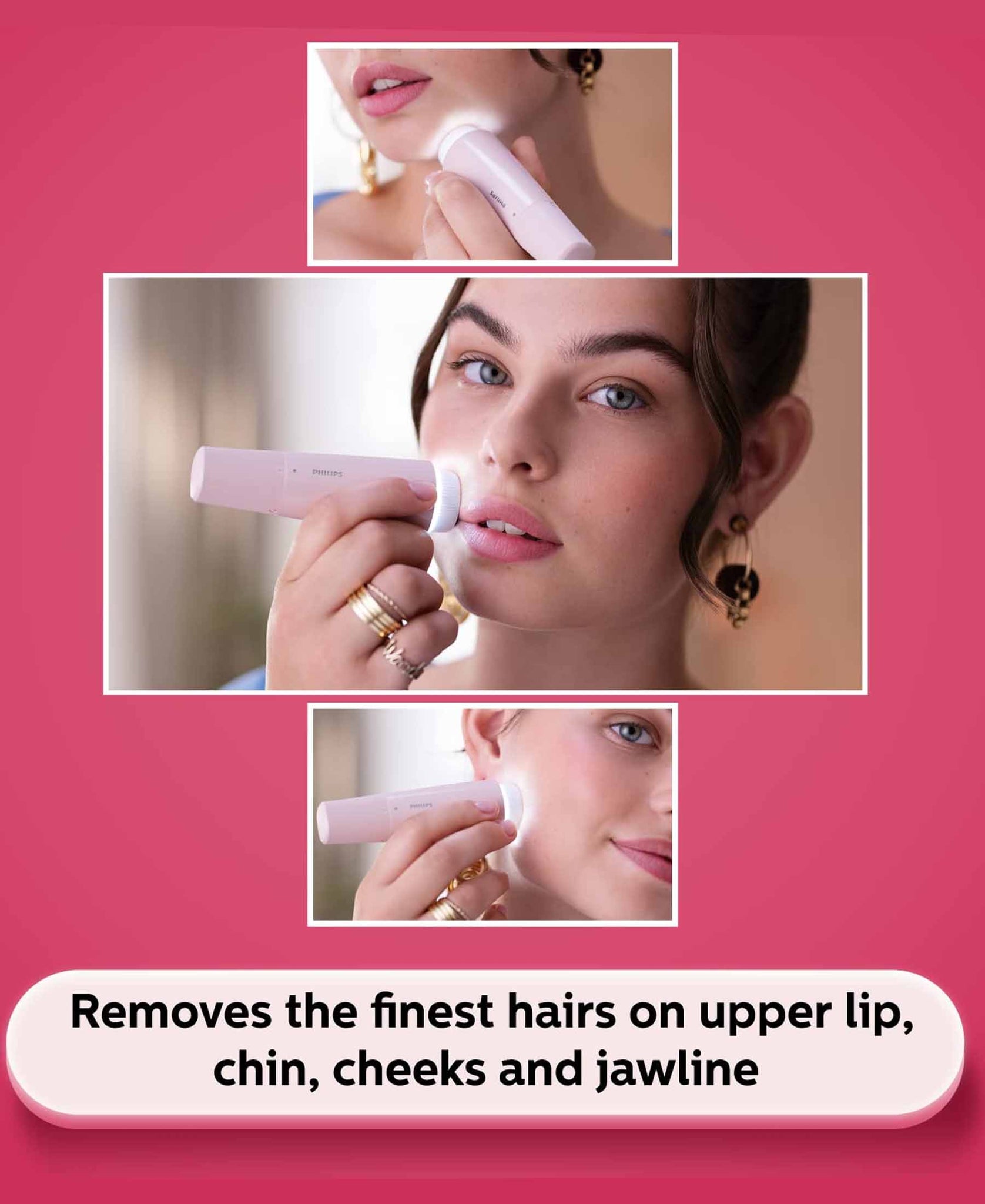 Philips 5000 Series Facial Hair Remover Pink The Culinarium