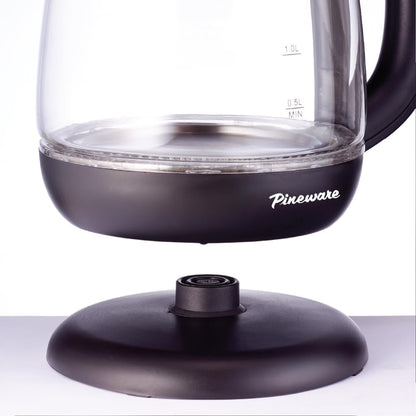 Pineware 1.8Lt Cordless Glass Kettle Clear