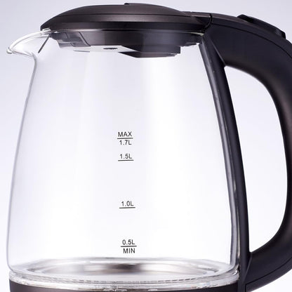 Pineware 1.8Lt Cordless Glass Kettle Clear