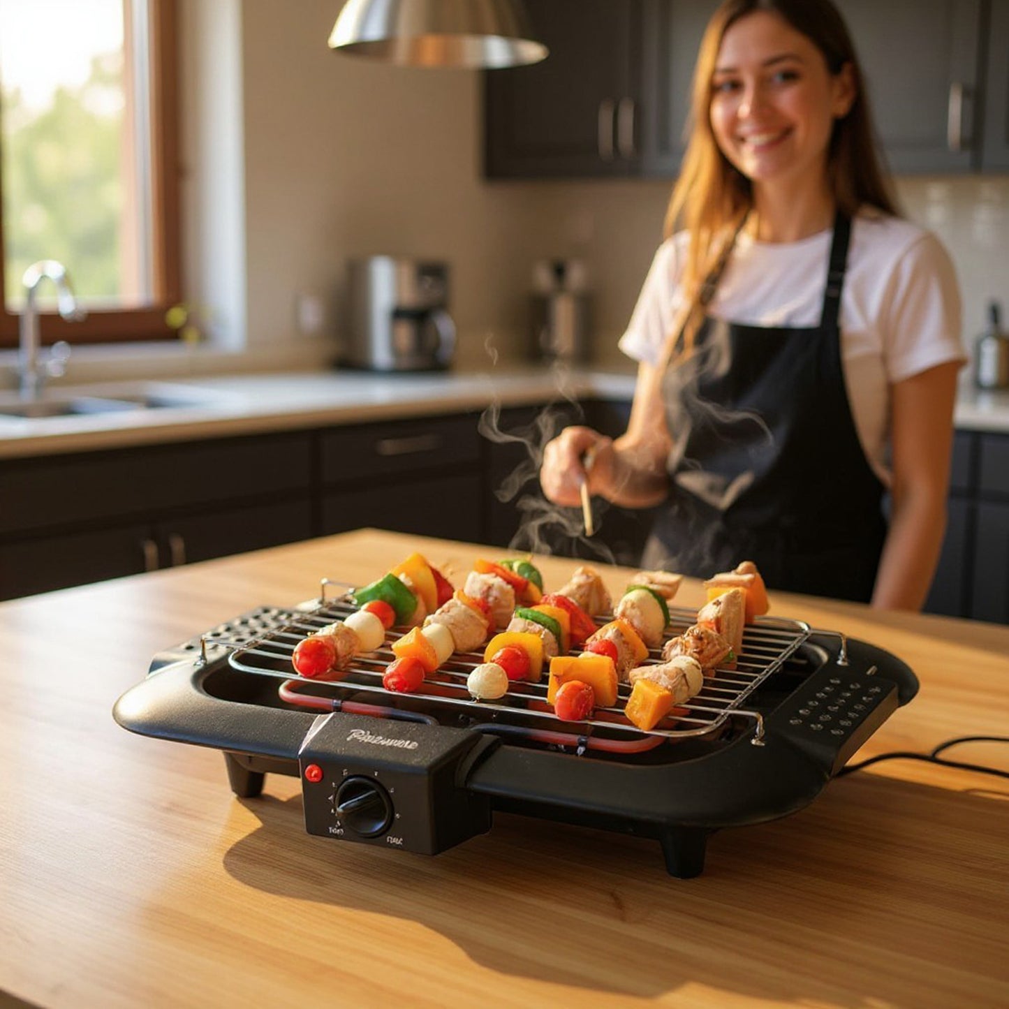 Pineware Smokeless BBQ Health Grill Grey