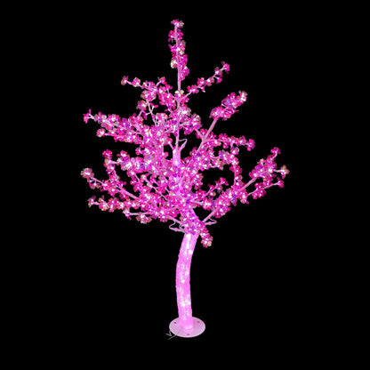 1.8m Tree with LED Lights Pink