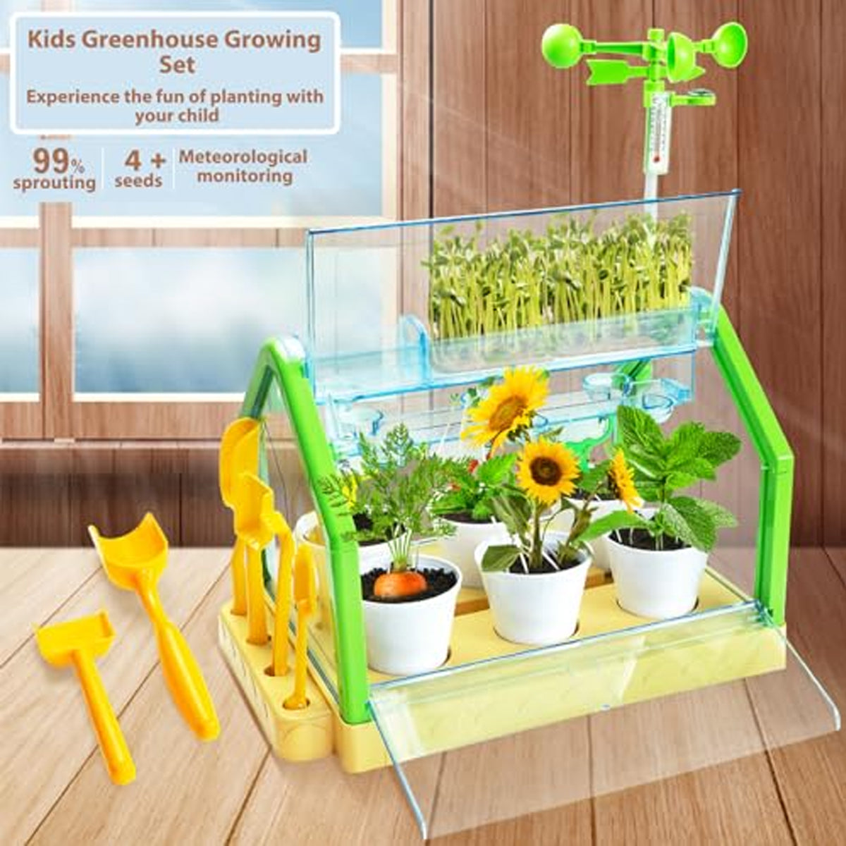 Planting Sunlight Room Greenhouse Kit Green