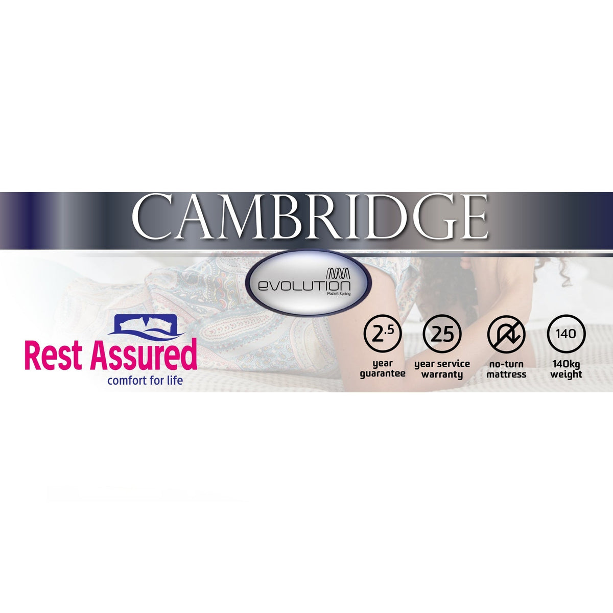 Rest Assured Cambridge Queen Bed With MJ Base