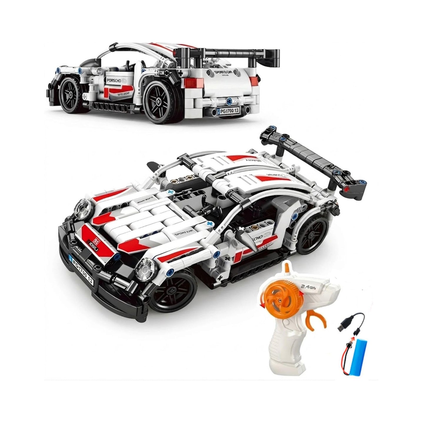 RC 389 Piece Car Building Block Set Multicoloured