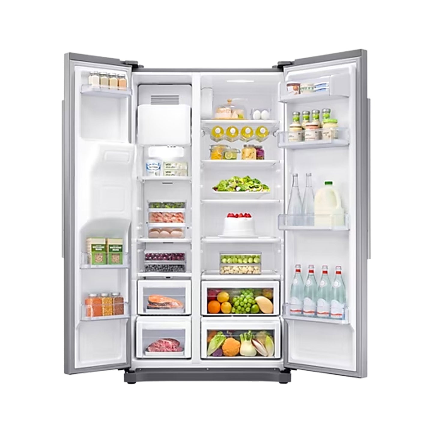 SAMSUNG 501L SIDE BY SIDE FRIDGE SILVER - RS50N3C13S8