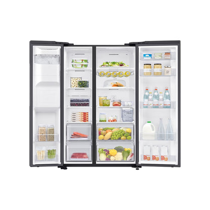 Samsung 617L Side By Side Fridge - Black RS64R5311B4/M9