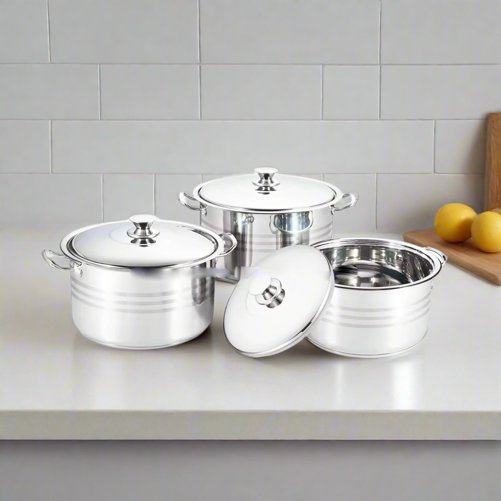 Rolex Pots Set Rolux 6 Piece Pot Set Silver – The Culinarium