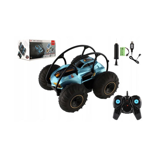 RC Land & Water Rover Stunt Car Black & Blue