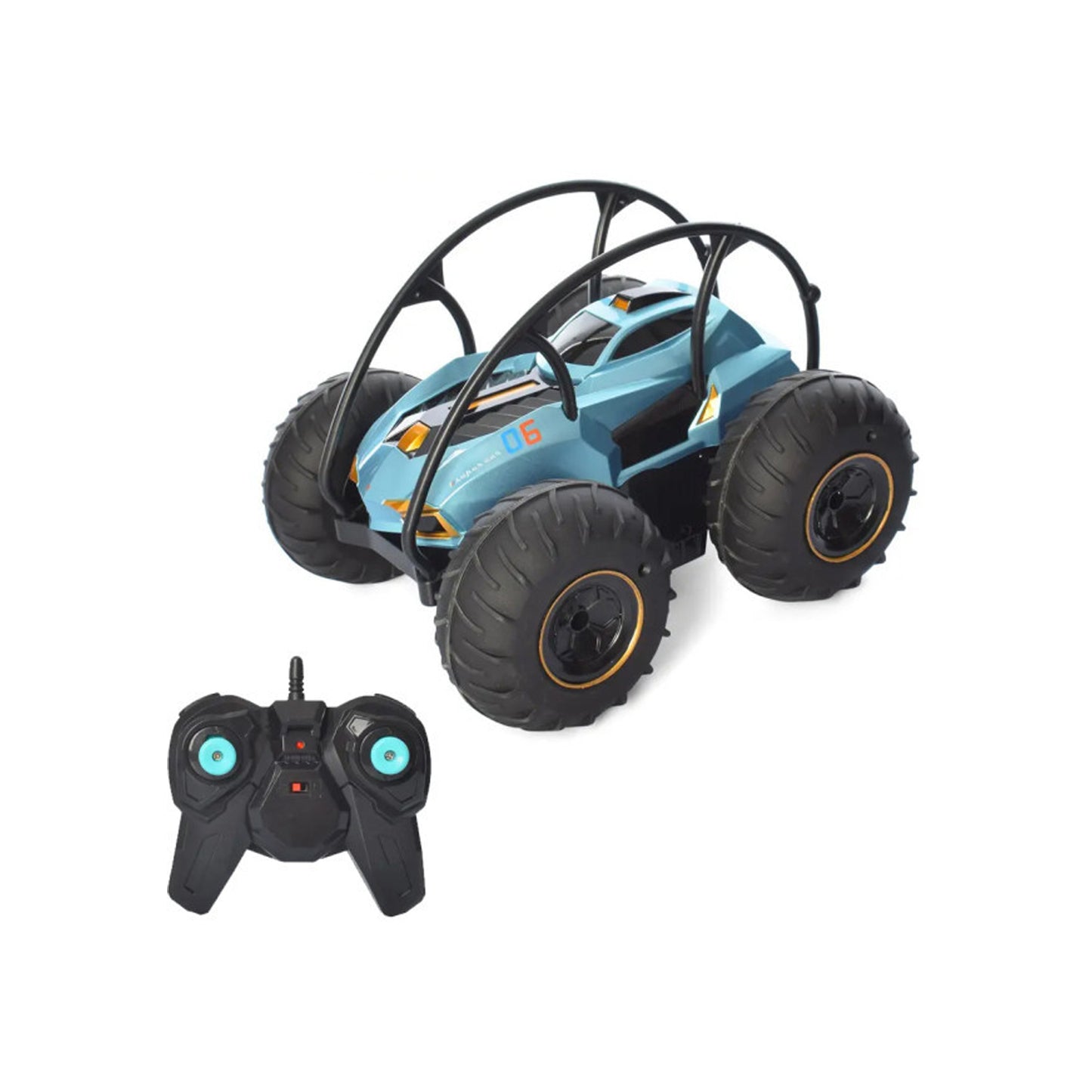 RC Land & Water Rover Stunt Car Black & Blue