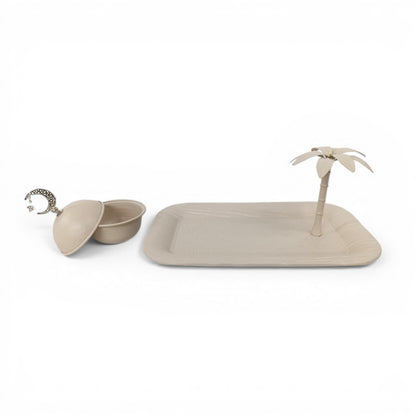 Large Ramadan-themed Date Serving Set Beige