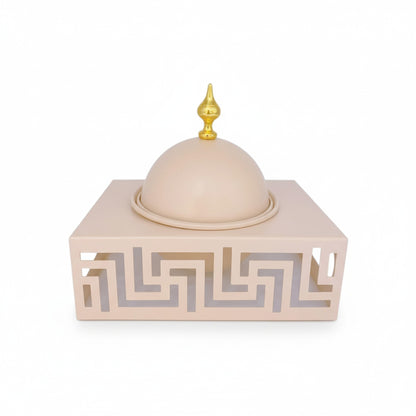 1 Compartment Snack Server Cream & Gold