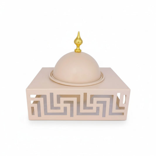 1 Compartment Snack Server Cream & Gold
