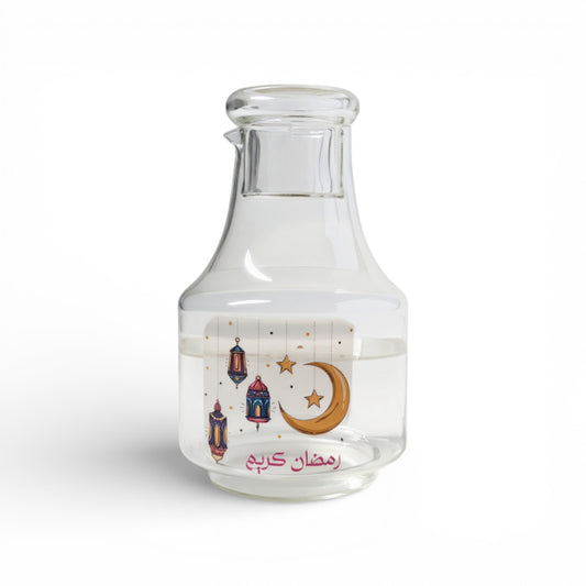Glass Decanter with Print Clear