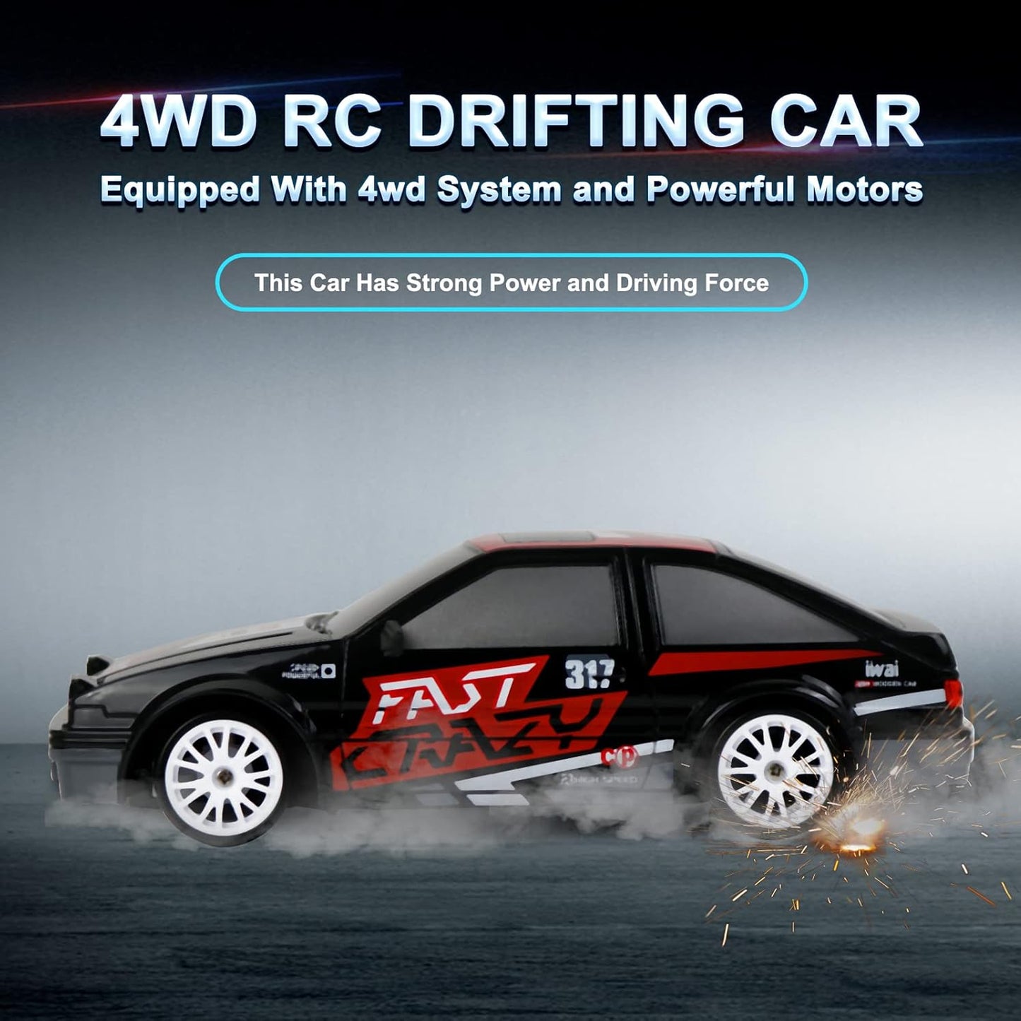 RC 2.4GHz Drift Car Black & Red