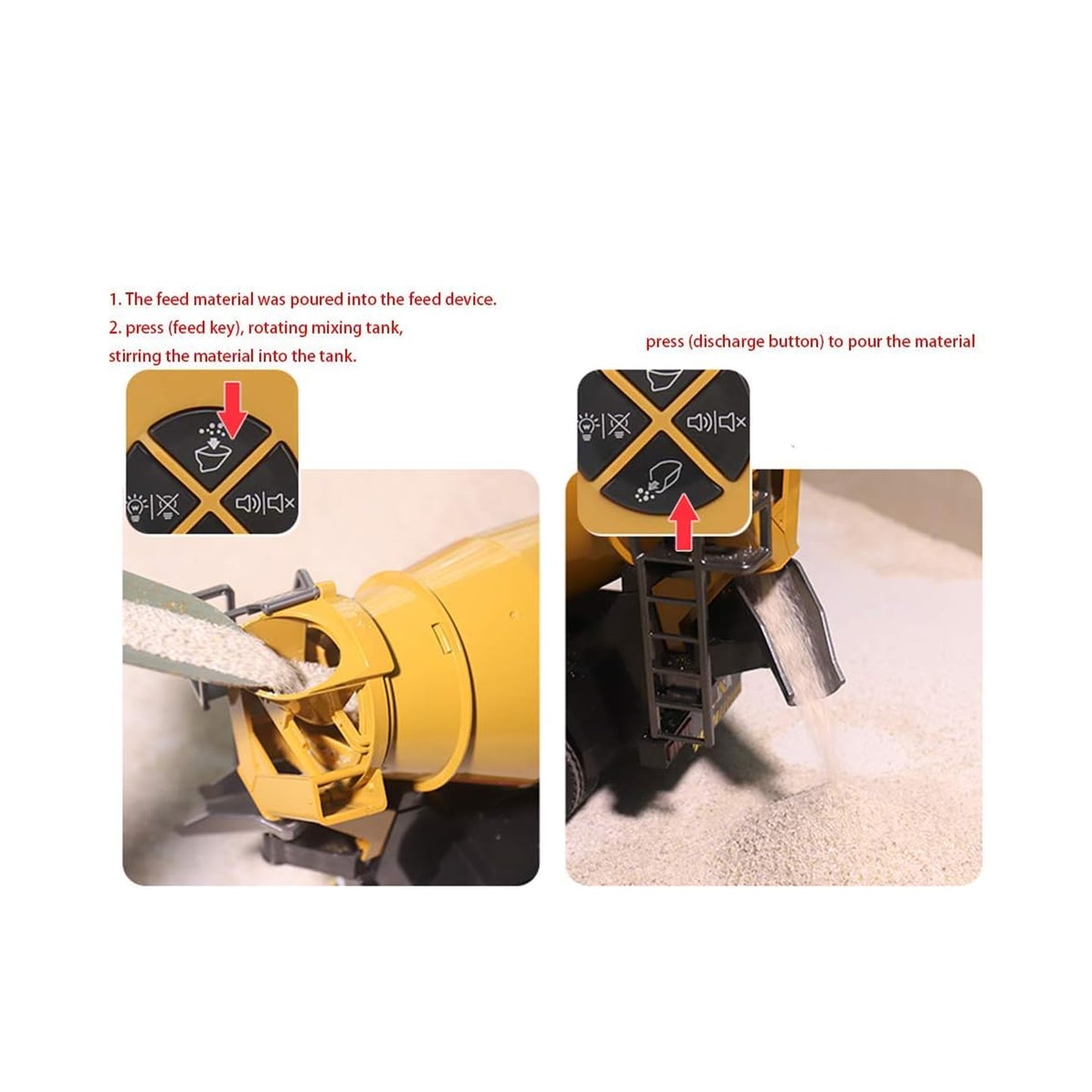 RC Concrete Mixer Mustard Yellow