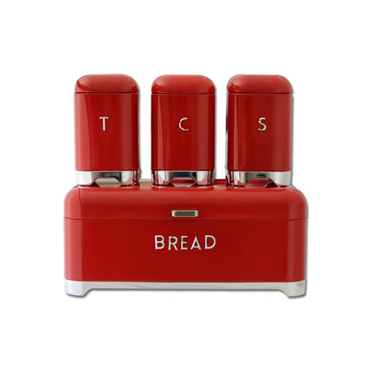 CH 4 Piece Canister Set Red