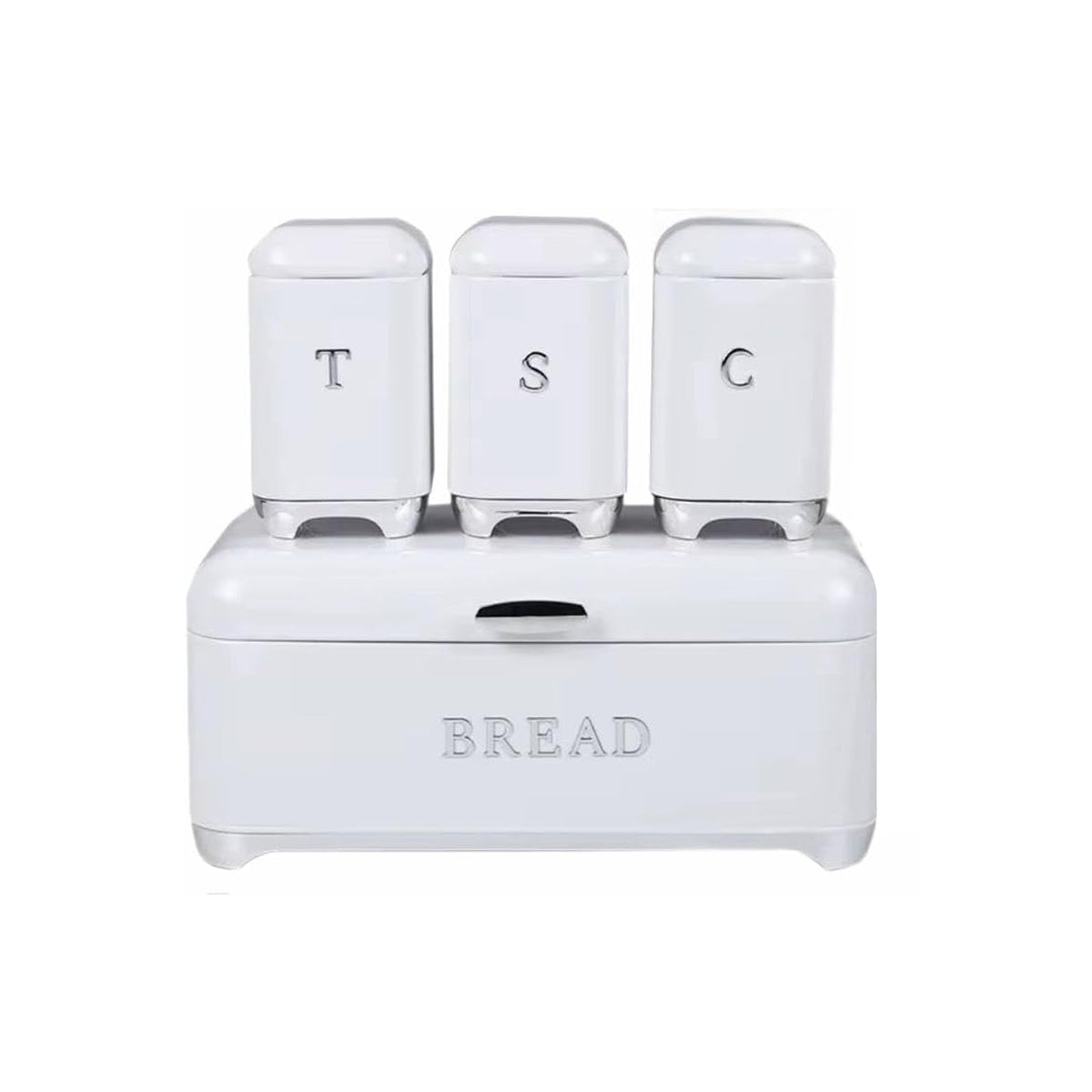 CH 4 Piece Canister Set White