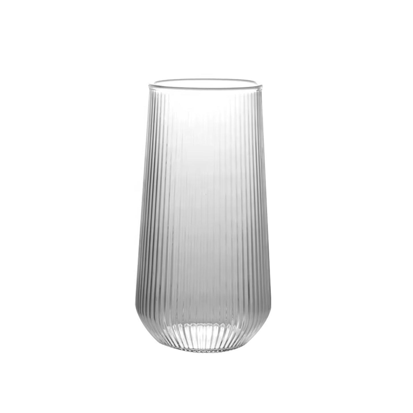 500ml Ribbed Tumbler Clear