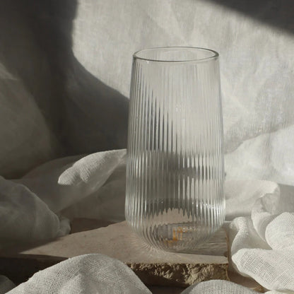 500ml Ribbed Tumbler Clear