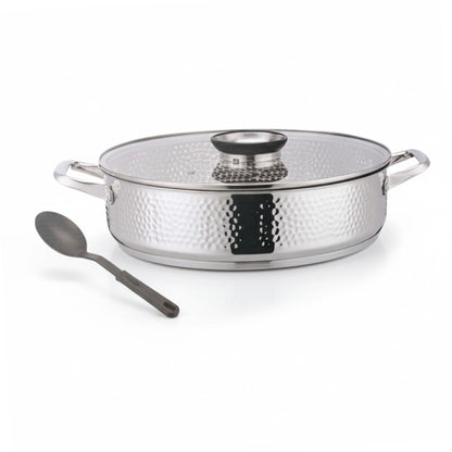 Rolux 40 x 10.5cm Hammered Pot Silver