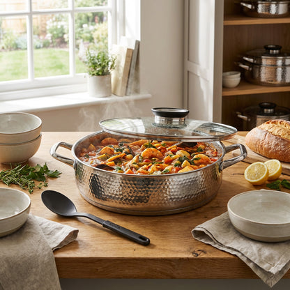 Rolux 40 x 10.5cm Hammered Pot Silver