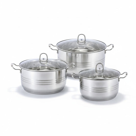Rolux 6 Piece Cookware Set Silver