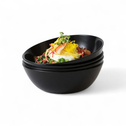 Rolux Opal 4 Piece Cereal Bowl Set Black