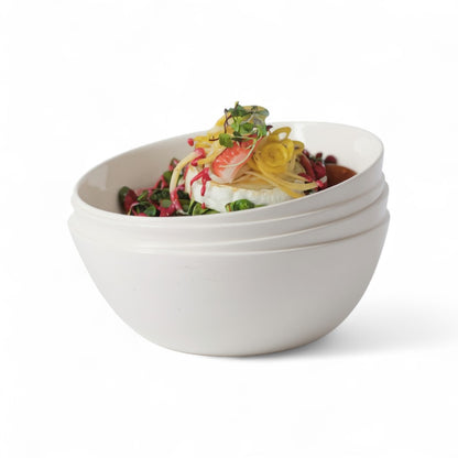 Rolux Opal 4 Piece Cereal Bowl Set White