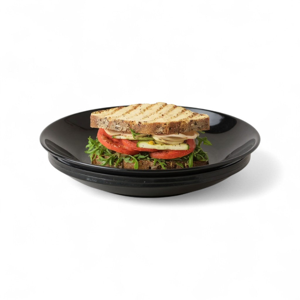 Rolux Opal 4 Piece Plate Set Black