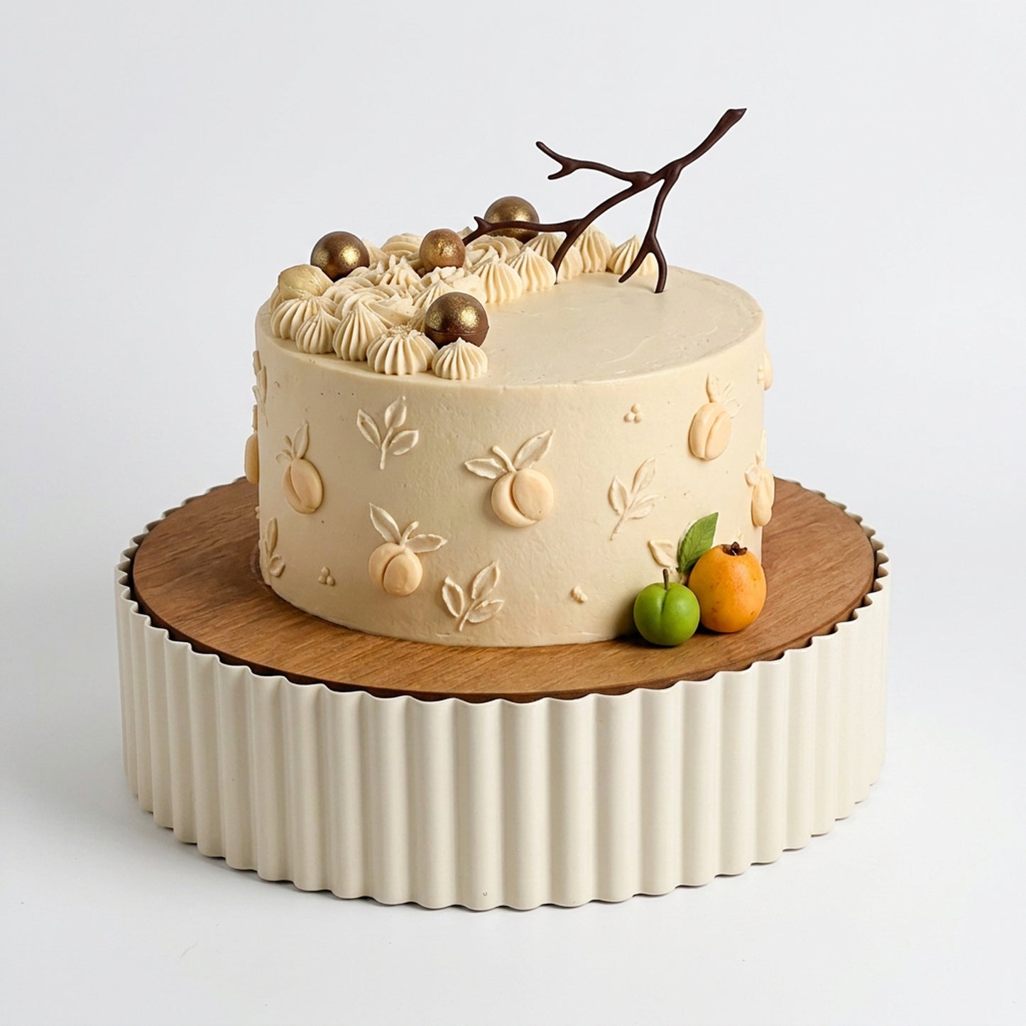 31cm Round Cake Stand Cream