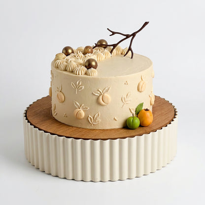31cm Round Cake Stand Cream