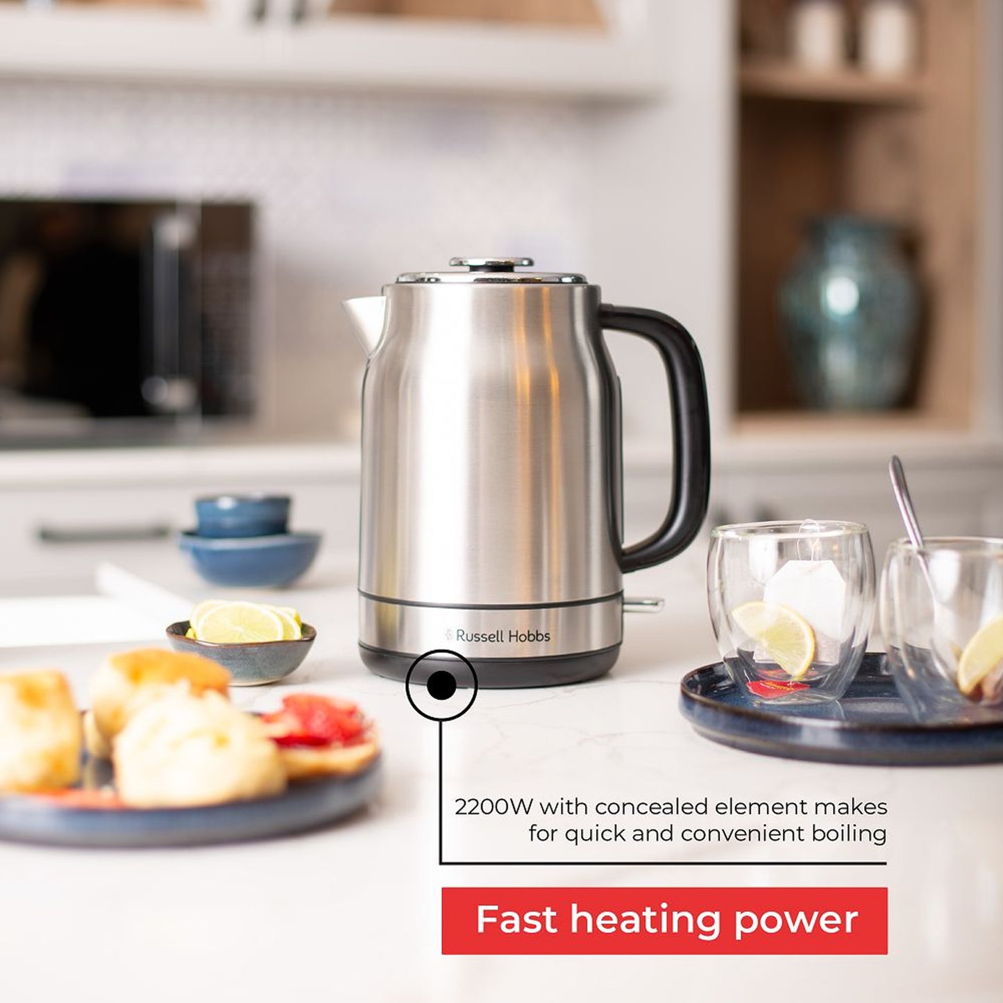 Russell Hobbs 1.7L Stainless Steel Kettle Silver