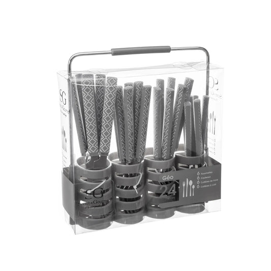 Secret de Gourmet 24 Piece Cutlery Set Grey