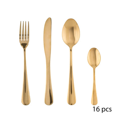 Secret de Gourmet 16 Piece Cutlery Set Gold