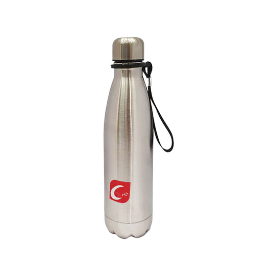 Kitchen Life 500ml Stainless Steel Sports Bottle With Handle Silver
