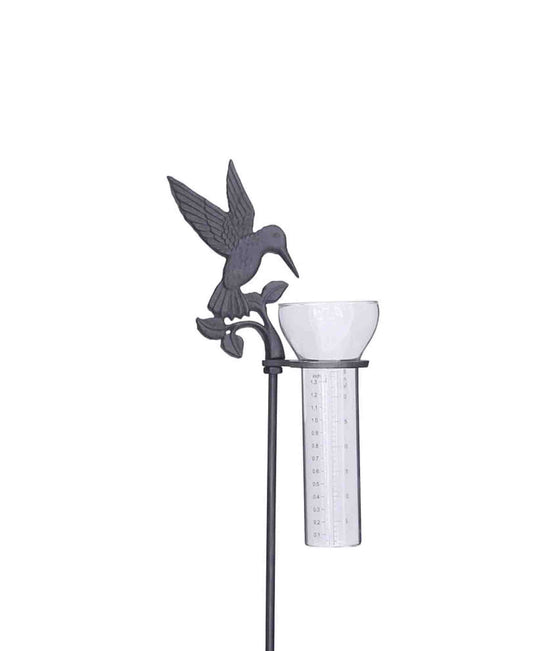 Urban Decor Rain Gauge Humming Bird - Black