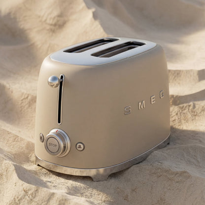 Smeg Retro 2 Slice Matte Toaster Moonlight