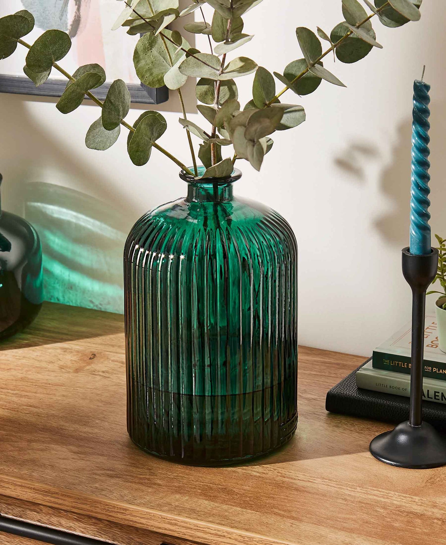 Urban Decor 26cm Handled Bottle Vase - Forest Green