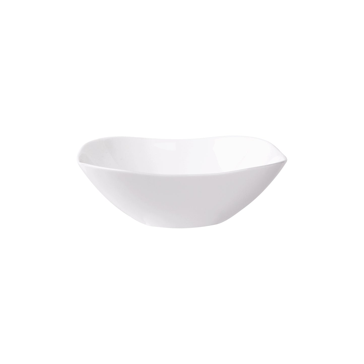 La Opala Quadra Plain White Bowl White