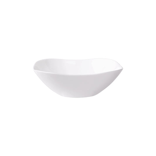 La Opala Quadra Plain White Bowl White