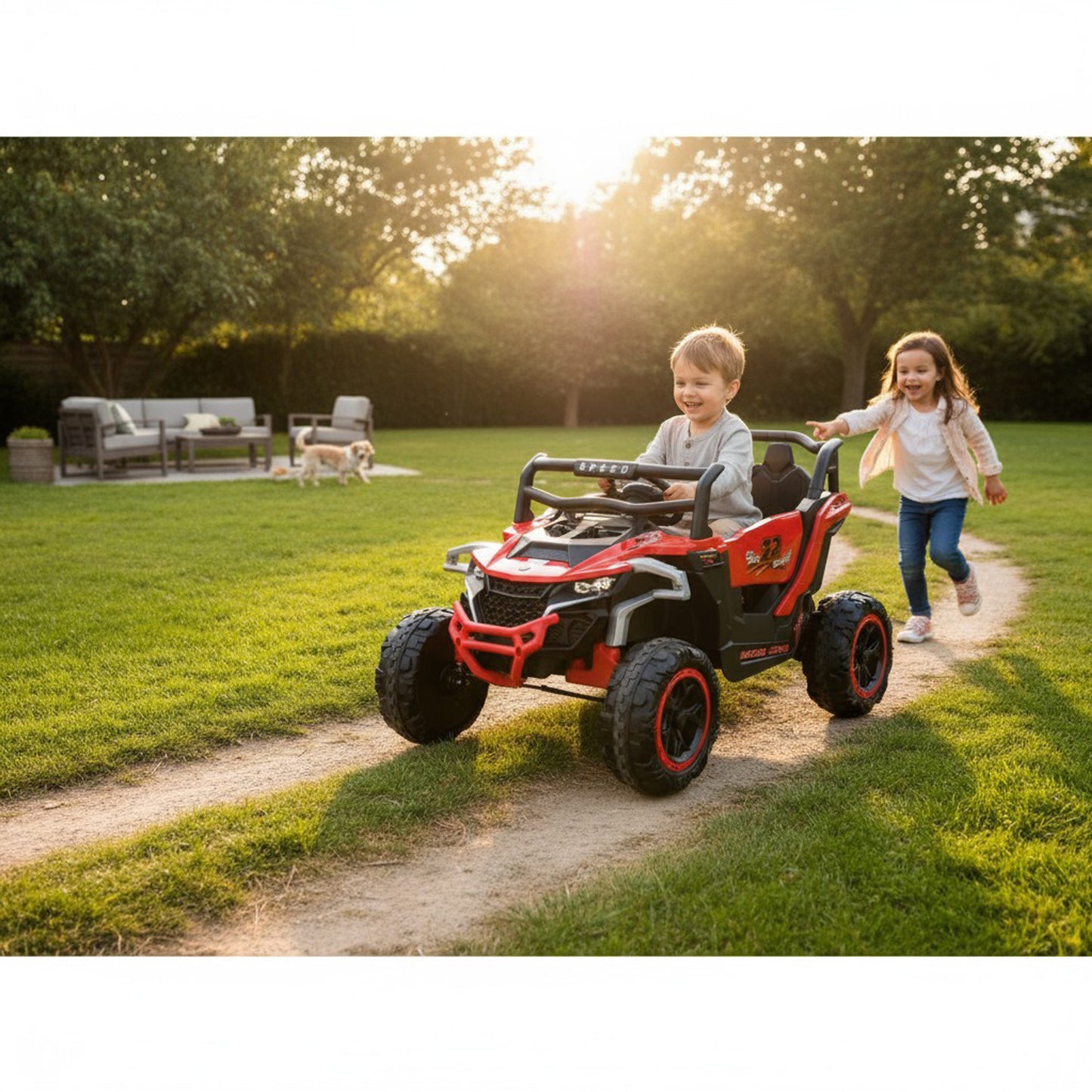 Sand Master Kids Ride On Electric Car Red